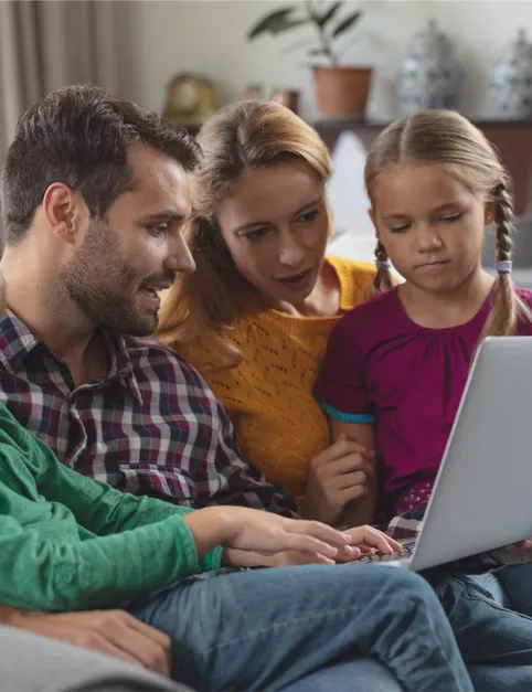 Happy family spending time together